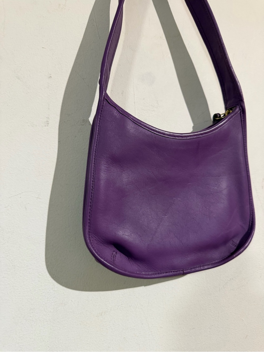 Coach ergo vintage Purple Leather Shoulder Bag RARE - Picture 2 of 10